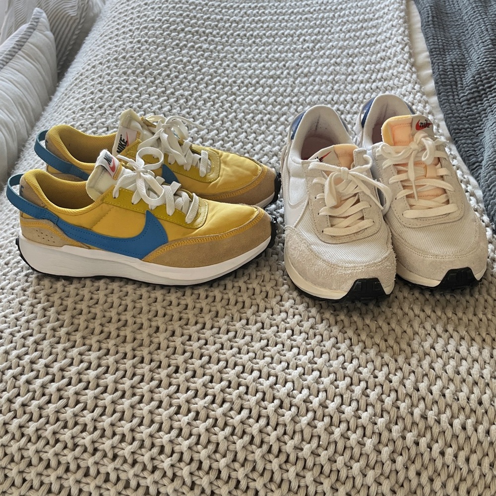 Nike Waffle One Women’s Yellow and White Sneakers